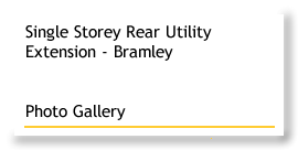Single Storey Rear Utility Extension - Bramley - Leeds